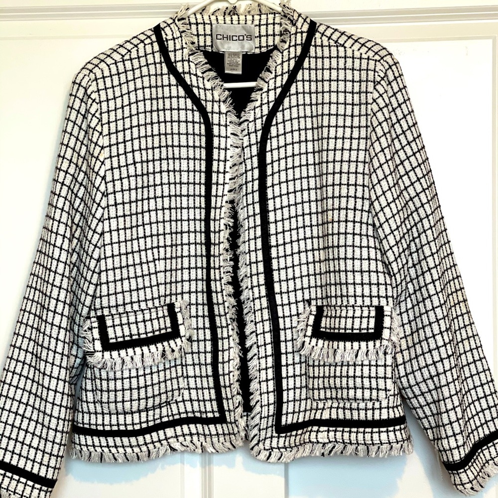 COPY - Chico’s black and white blazer